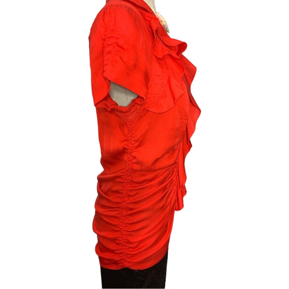 bebe Silk Ruffles top - Picture 3 of 15
